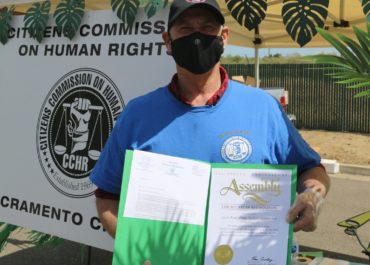 Jim Van Hill, Director of CCHR Sacramento, received recognition from California Assemblyman Ken Cooley for CCHR’s support of Rancho Cordova’s 31st Annual Kids Day in Park.